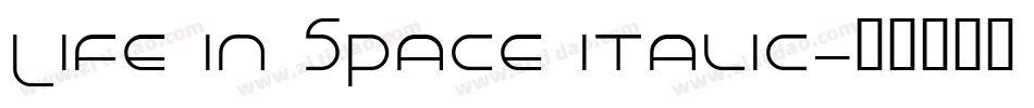 Life in Space Italic字体转换